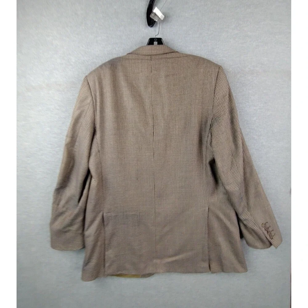 VTG‎ Lanificio Di Pray Mens Blazer 44 XT Houndstooth Canadian Silk Wool Blazer